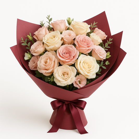 Arreglo Real Vintage – Flores Frescas en Empaque Luxury