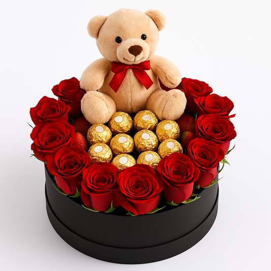 Caja Mágica con Osito y Bombones Ferrero