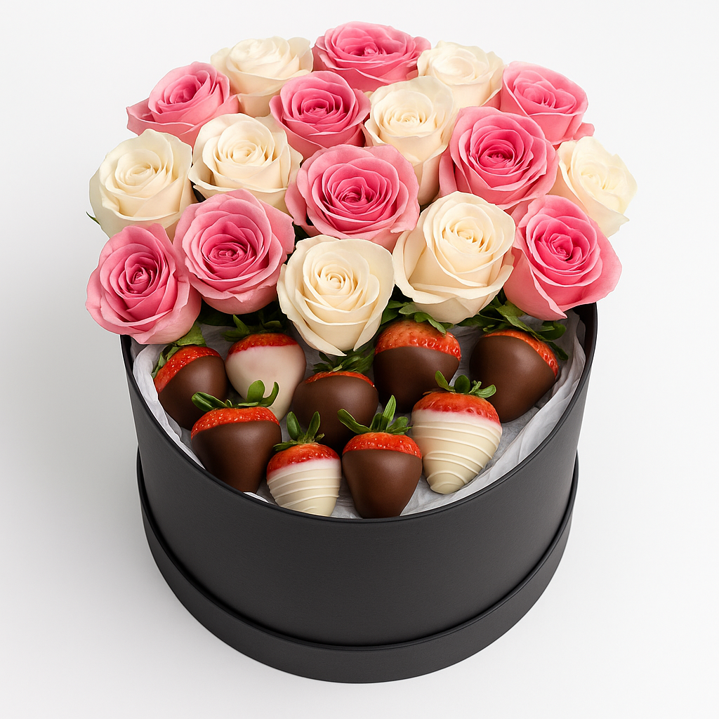 Caja Sweet Love con Fresas y Chocolates