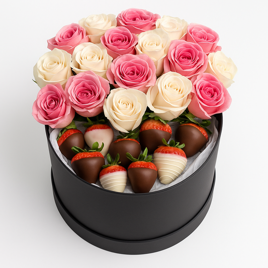 Caja Sweet Love con Fresas y Chocolates