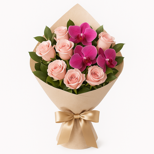 Ramo París de Rosas y Orquídeas