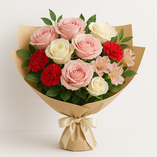 Ramo Clásico de Rosas con Flores Premium